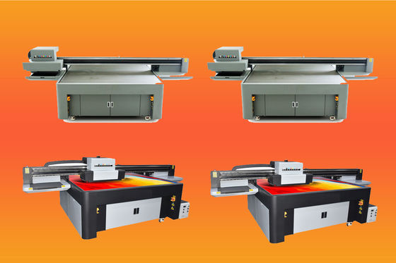 स्टील फ्रेम यूवी फ्लैटबेड प्रिंटर कठोर और लचीली सामग्री के लिए Epson DX5 प्रिंट हेड के साथ